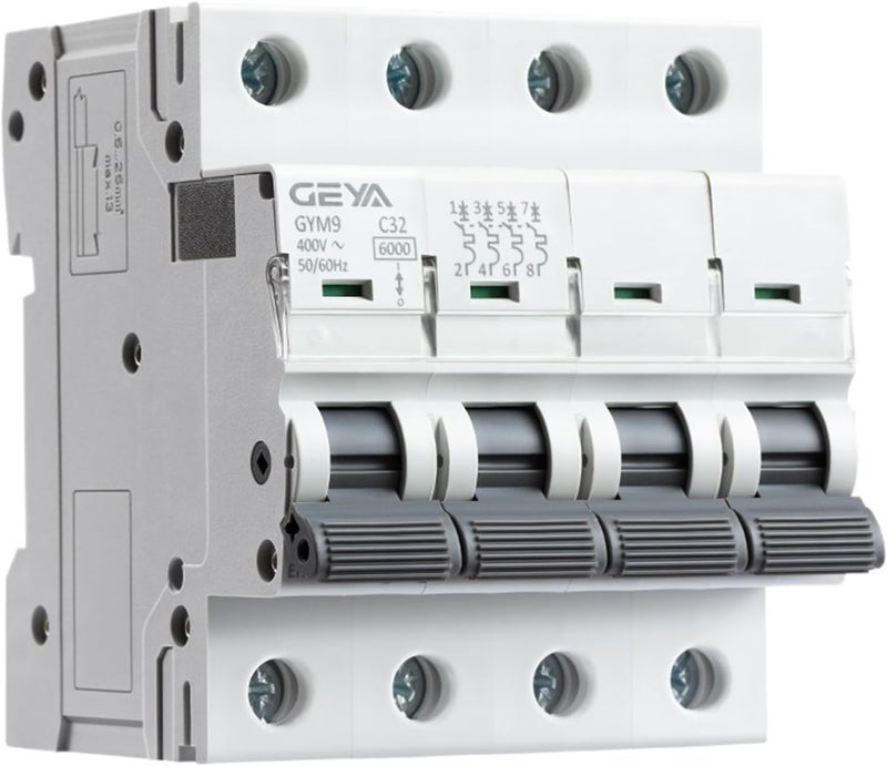 4 Pole C Curve 10A Mini Circuit Breaker 6A 63A AC Type Direct MCB Din Rail - Image 1