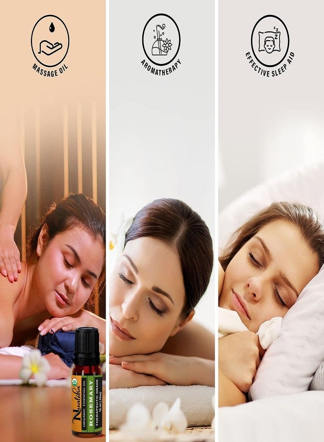 Nualoha Organic Rosemary Essential Oil, 100% Pure and Natural Therapeutic Grade For Hair Growth, Skin, Body, Aromatherapy and Massage (10 ml) - Image 5