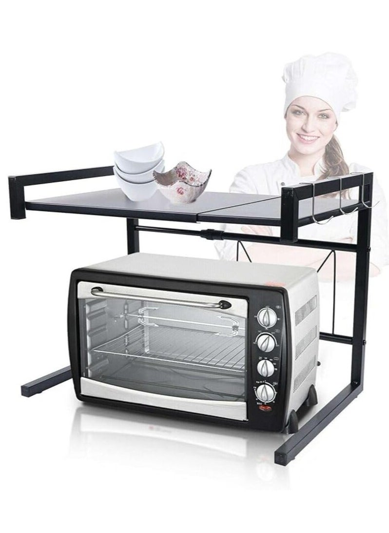 Generic 2 Tier Microwave Oven Stand Shelf Rack Storage Kitchen Organiser Hooks Storagerack Closet Organizers and Storage Organization and Storage Shoe Organizer Shoe Storage Storage Shelves  - Image 1