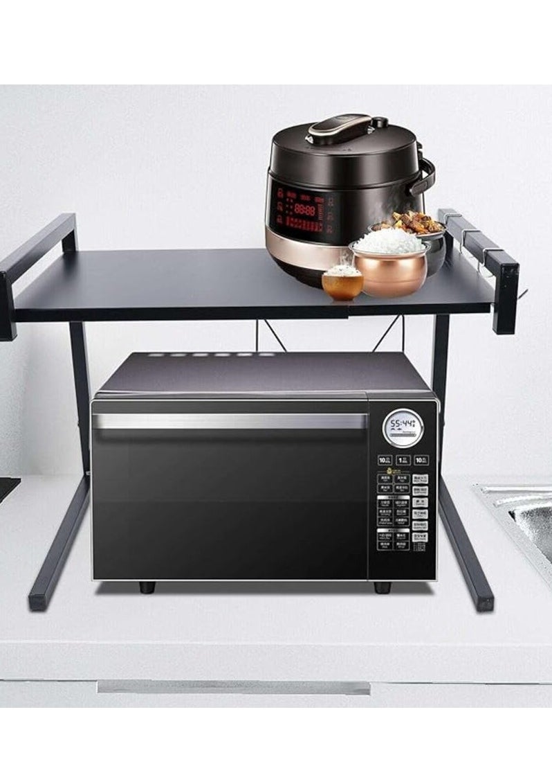 Generic 2 Tier Microwave Oven Stand Shelf Rack Storage Kitchen Organiser Hooks Storagerack Closet Organizers and Storage Organization and Storage Shoe Organizer Shoe Storage Storage Shelves  - Image 3
