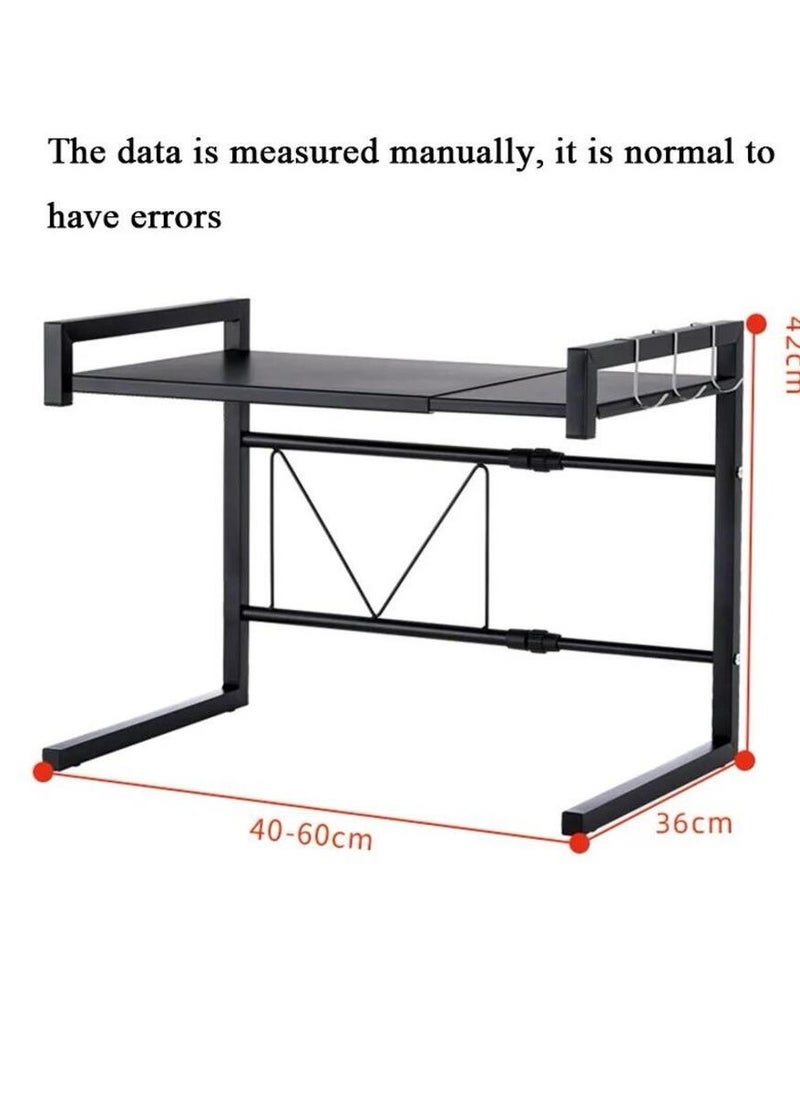 Generic 2 Tier Microwave Oven Stand Shelf Rack Storage Kitchen Organiser Hooks Storagerack Closet Organizers and Storage Organization and Storage Shoe Organizer Shoe Storage Storage Shelves  - Image 5