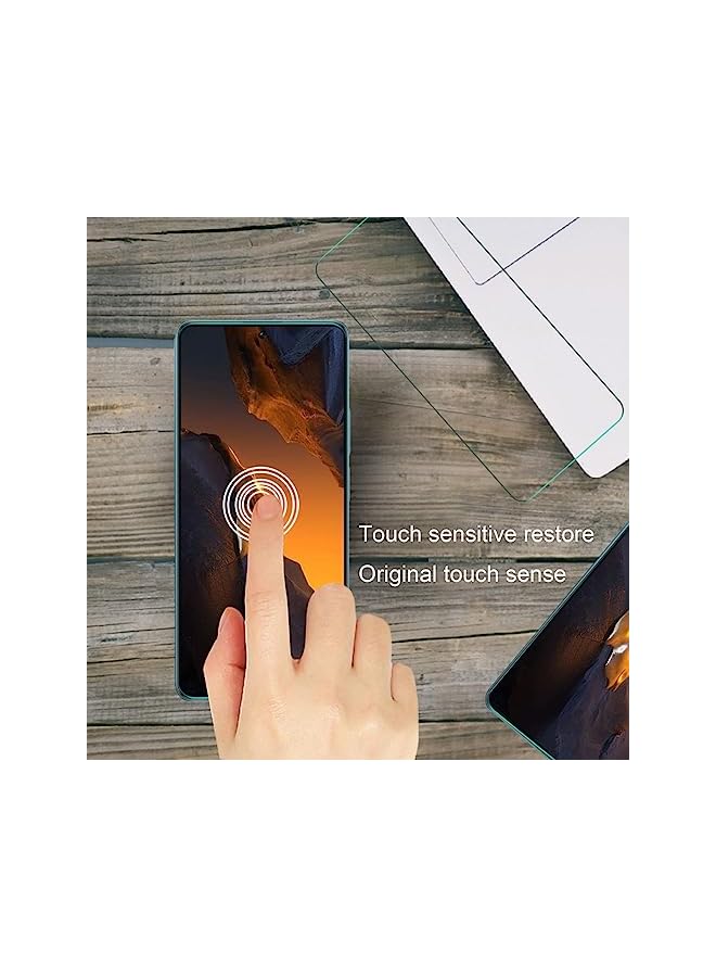 عبوتان متوافقتان مع واقي الشاشة Xiaomi Poco F5 5G مقاس 6.67 بوصة من الزجاج المقسى لهاتف Poco F5 5G 9H مقاوم للخدش وخالي من الفقاعات وسهل التركيب - Image 5