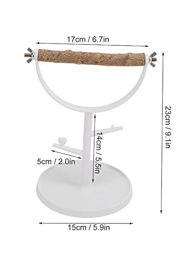 Bird Table Stand Bird Perch Bird Perch Parakeet Training Stand Play Stand Tree Claw Sharpening Bird Athletic Toy Rest Playground Wood Birdcage Accessories - Image 2