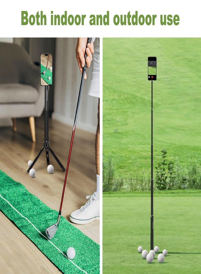 PrecisionMaster Golf Tripod & Monopod, Magnetic Film Stick 52" Adjustable Aluminum, Swing Training Aid Compatible With MagSafe iPhone Android Phones (8 Magnet) - Image 4