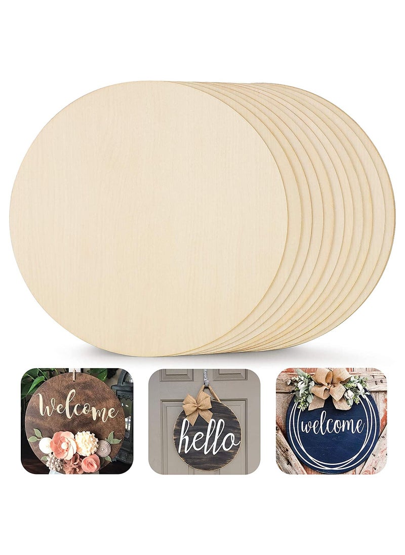 G Gojeeva GOJEEVA Premium Wooden 11X11 Inches Circle Shape Unfinished MDF Pine Board for DIY Projects25MM Thickness Wooden Pine BoardGift for ArtistOil Pastel Color Board 11X11 InchesBrownPack of 20  - Image 1