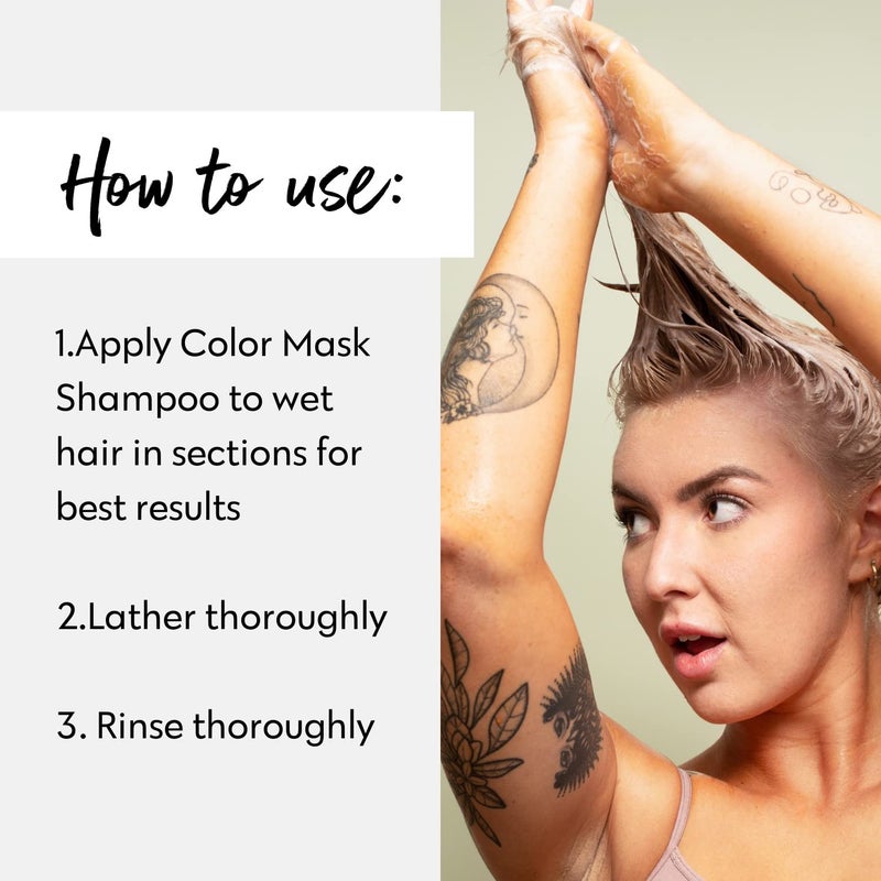 FOUR REASONS Color Depositing Shampoo for Color Treated Hair - Platinum Blonde/Grey, Sulfate Free Grey Hair Toner, , 8.45 Fl Oz - Image 5