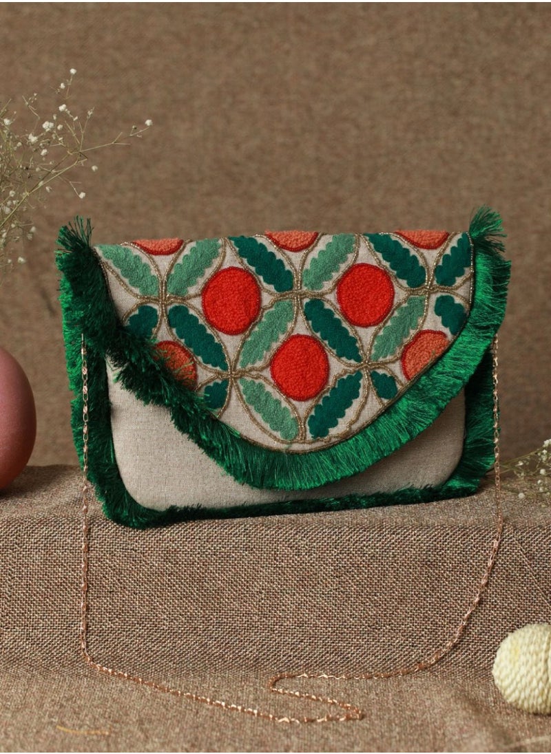 Priyaasi Green Structured Sling Bag  - Image 1