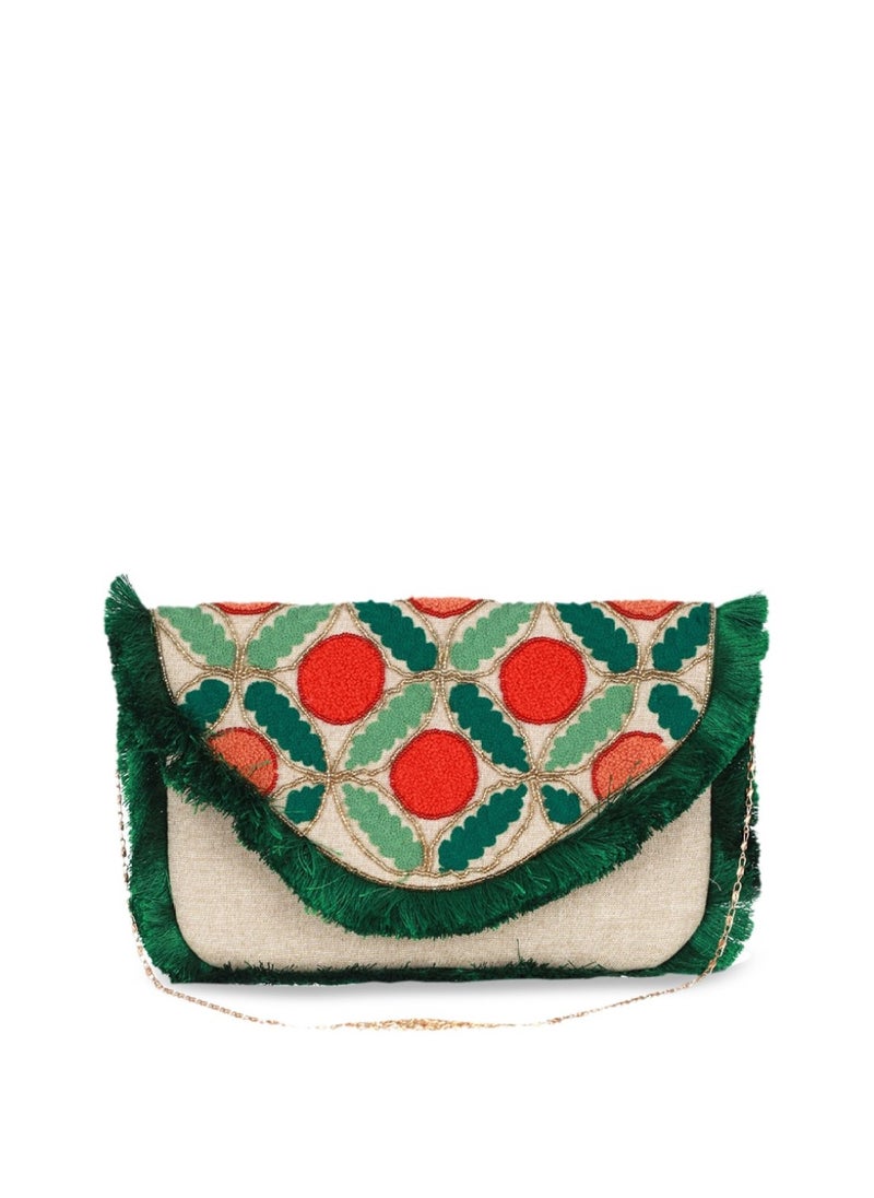 Priyaasi Green Structured Sling Bag  - Image 2