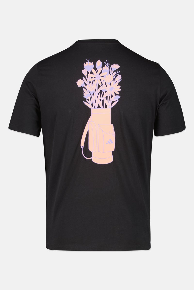 Adidas Men Sportswear Fit Short Sleeve Outdoor T-Shirt, Black - Image 3