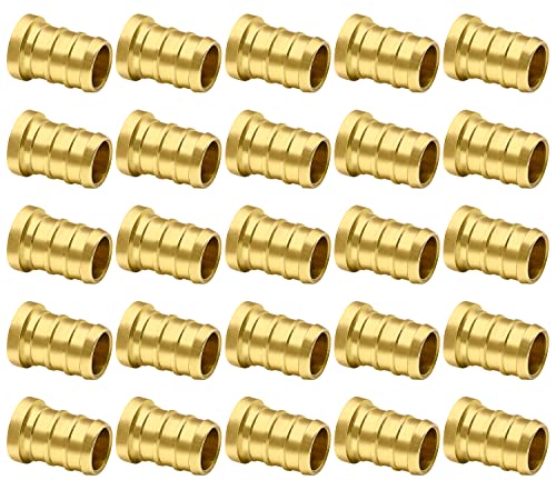 Ruby Q 25 Pack 1/2" PEX Barb Plug End Cap, Brass PEX Barb Plug End Cap Pipe Fitting - Image 1