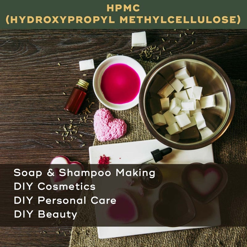 BRM CHEMICALS BRM Chemicals HPMC Hydroxypropyl Methylcellulose 1 KG For Soap Making Shampoo Making Cosmetic Making DIY Personal Care For Face Hair Skin Body  - Image 3