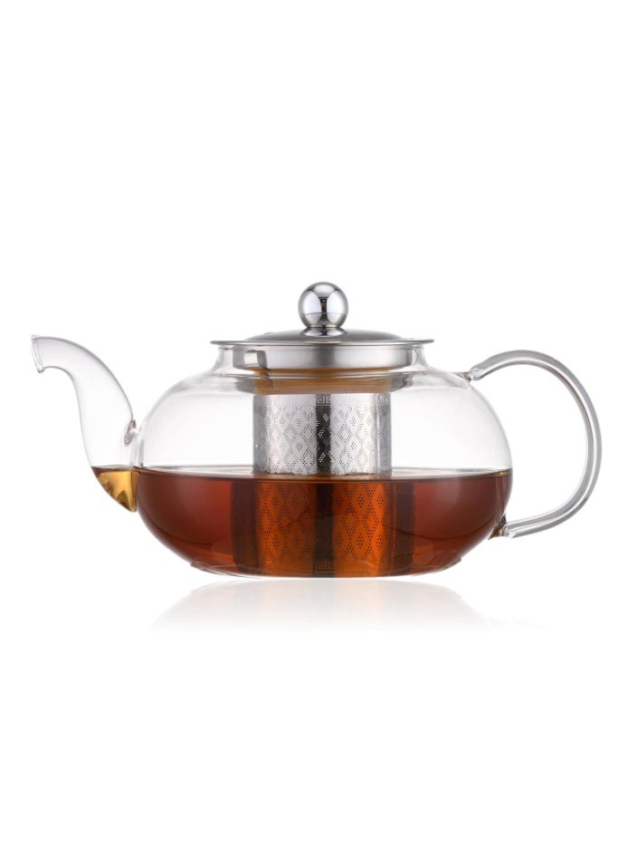 DESSINI Glass Tea Kettle with Removable Infuser BPA Free Durable Teapot Coffee Pot Tea Brewer 1000ML  - Image 1