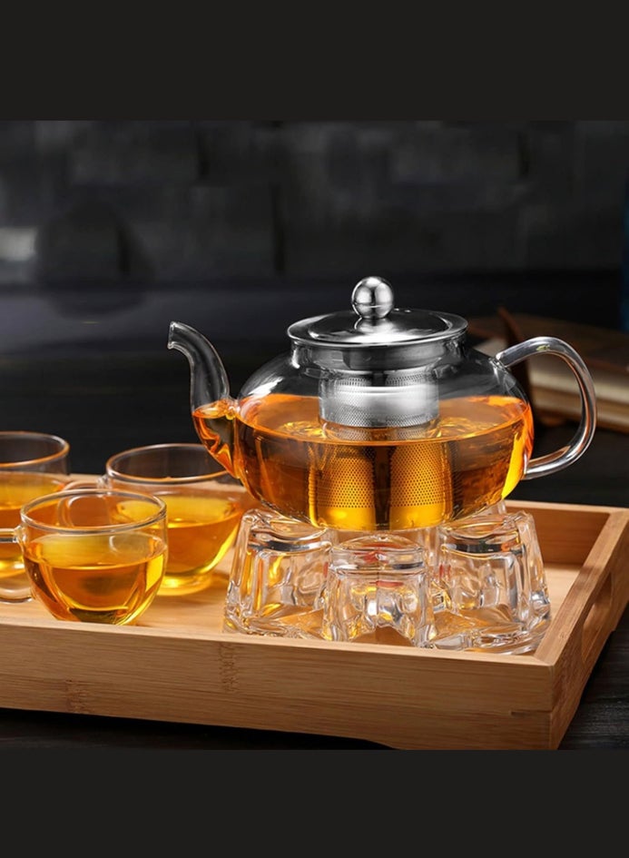 DESSINI Glass Tea Kettle with Removable Infuser BPA Free Durable Teapot Coffee Pot Tea Brewer 1000ML  - Image 2