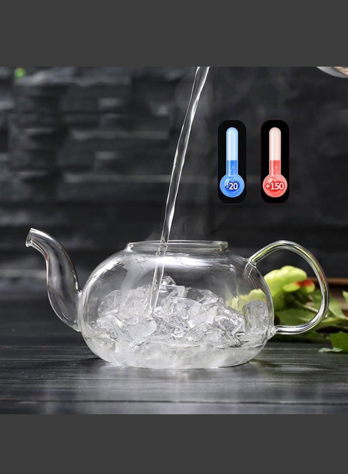 DESSINI Glass Tea Kettle with Removable Infuser BPA Free Durable Teapot Coffee Pot Tea Brewer 1000ML  - Image 4