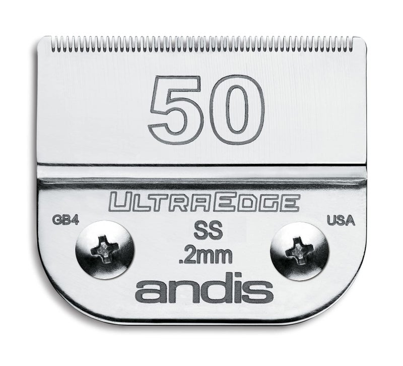 Andis Men Carbon-Infused Steel Ultraedge Dog Clipper Blade, Size-50Ss, 1/125-Inch Cut Length (64185),1 Count - Image 1