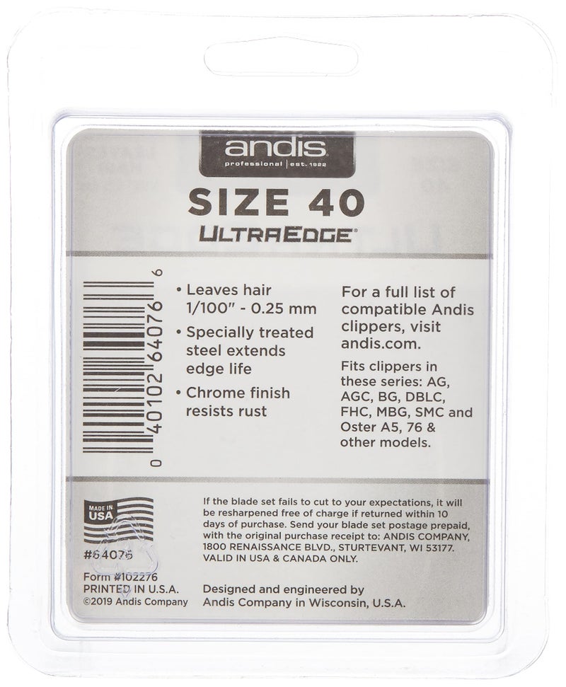 Andis Men Carbon-Infused Steel Ultraedge Dog Clipper Blade, Size-50Ss, 1/125-Inch Cut Length (64185),1 Count - Image 2