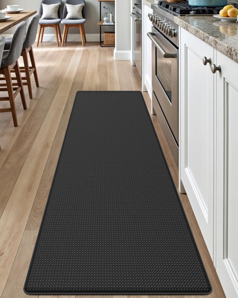 DEXI Kitchen Floor Mats Cushioned Anti Fatigue,17x59, Standing Runner Rug Waterproof, Comfort Memory Foam Padded for Front Sink Laundry, Black - Image 1