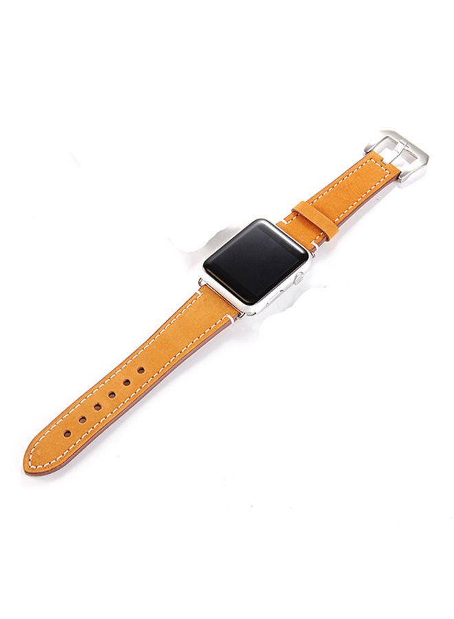 NIBEMINENT Replacement Band For Apple Watch Series 1/2/3 38mm Brown - Image 3