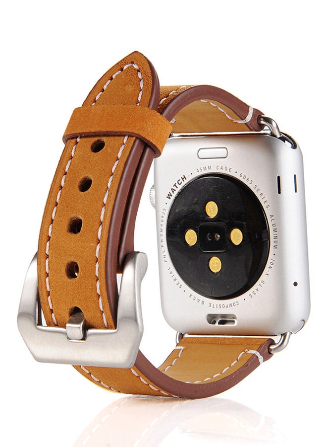 NIBEMINENT Replacement Band For Apple Watch Series 1/2/3 38mm Brown - Image 2