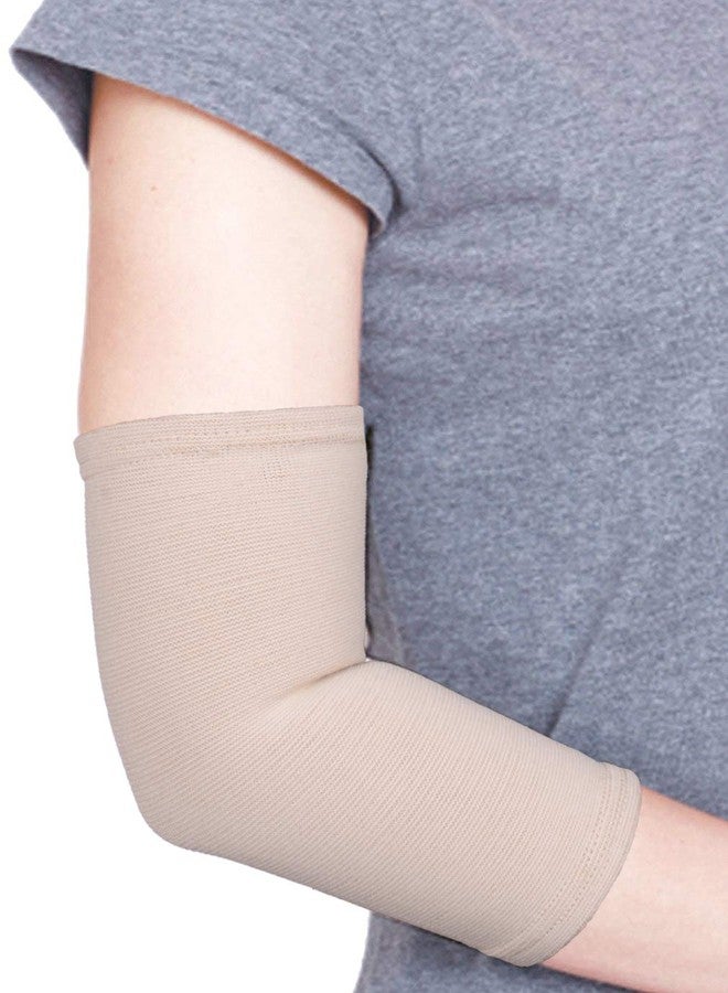 Orthtex Elbow Support Sleeve For Elbow Cap Pain, Playing, Gym, Sports For Men & Women [Cream, 3XL] (1 Pair) - Image 1
