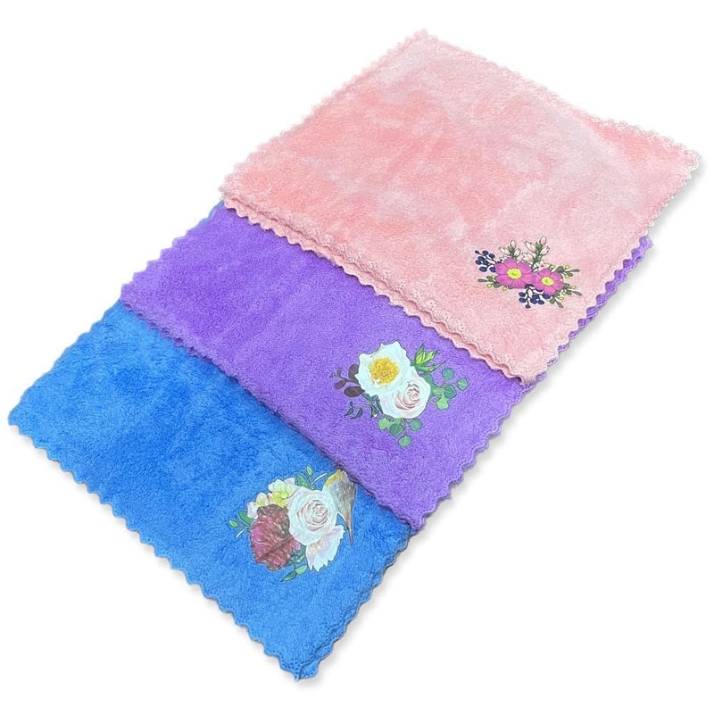 MFFace TowelHandkerchiefRumal Microfiber Small Size Pack of 12 Pieces Soft and Super Absorbent Face Towels for Womens Kids and Newborn Babies 25x25 CM 1 Dozen - Image 3