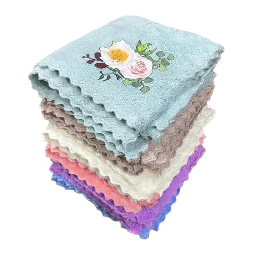 MFFace TowelHandkerchiefRumal Microfiber Small Size Pack of 12 Pieces Soft and Super Absorbent Face Towels for Womens Kids and Newborn Babies 25x25 CM 1 Dozen - Image 1