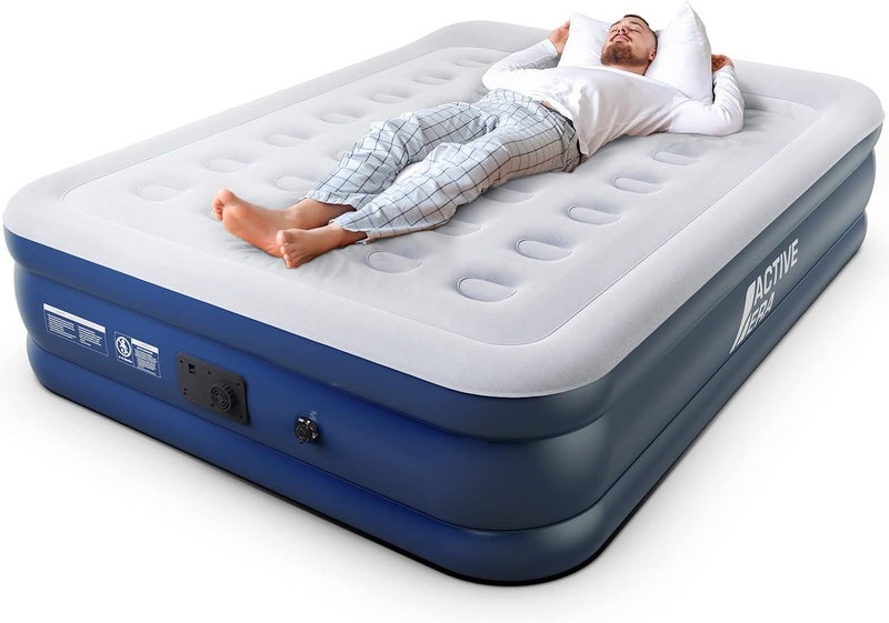 Active Era Premium King Size Air Bed with Built-in Electric Pump and Integrated Pillow - Image 1