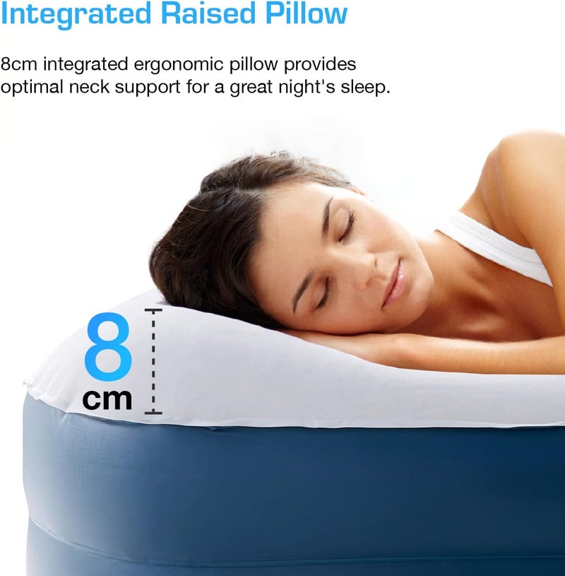 Active Era Premium King Size Air Bed with Built-in Electric Pump and Integrated Pillow - Image 5