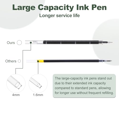 M.G M&G Gel Pen Medium Point 0.5mm, 12 Pcs Smooth Black Gel Ink Rollerball Pen for Home Office Writing Note Taking Journaling Business, Style 5 - Image 5