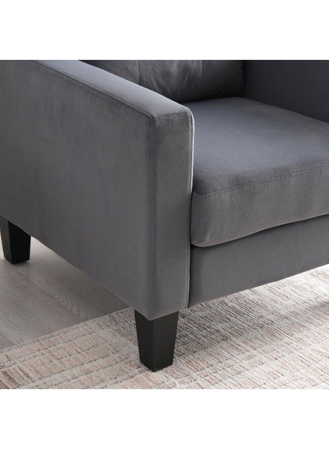 Pan Home Albus Single Seater Sofa Dark Grey - Image 2