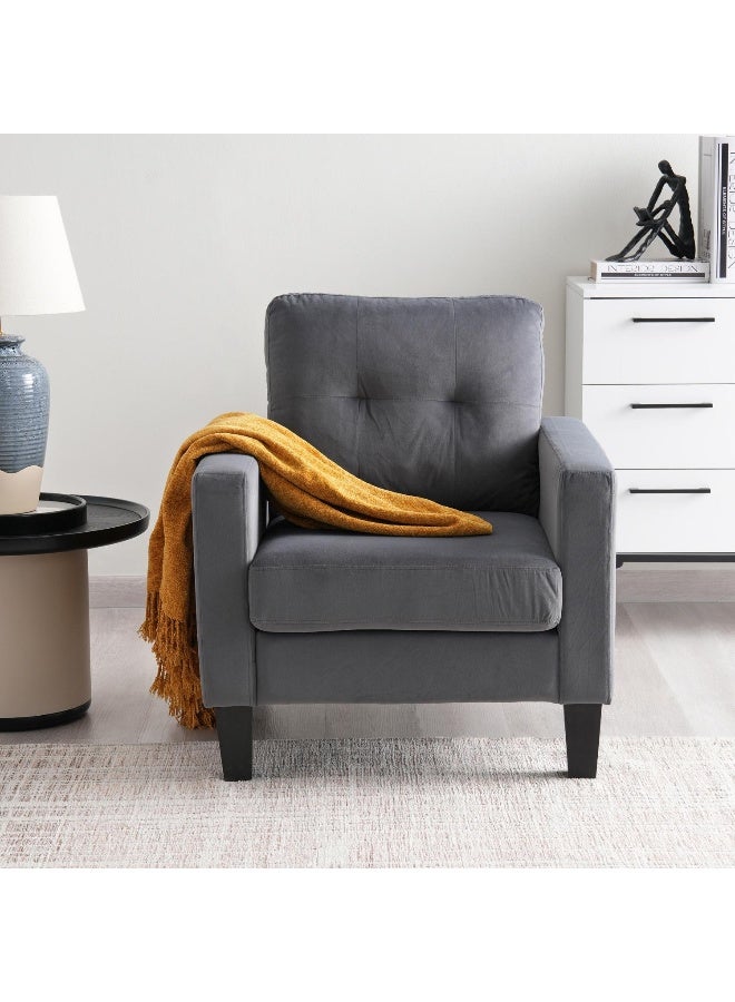Pan Home Albus Single Seater Sofa Dark Grey - Image 5