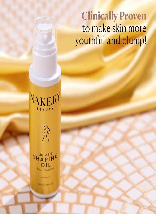 Nakery Liquid Silk Shaping Body Oil - Skin Firming & Tightening Body Oil - Wrinkle & Stretch Mark Oil - Skin Therapy Oil for Cellulite Loose & Aging Skin - Moisturizing Body Oil for Dry & Ashy Skin - Image 2