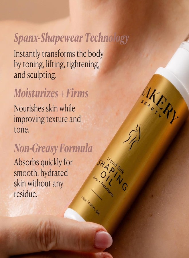 Nakery Liquid Silk Shaping Body Oil - Skin Firming & Tightening Body Oil - Wrinkle & Stretch Mark Oil - Skin Therapy Oil for Cellulite Loose & Aging Skin - Moisturizing Body Oil for Dry & Ashy Skin - Image 3