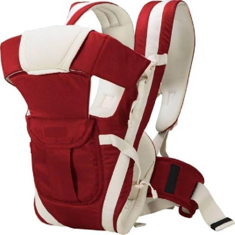 MELVIS Baby Carrier Bag with 4 Carry Positions, Adjustable Hands-Free Baby Toddler Front & Back Carrier for 4 to 24 Months Baby, Baby Sefty Belt/Child Safety Strip, Max Weight Up to 15 Kgs (Maroon) - Image 2
