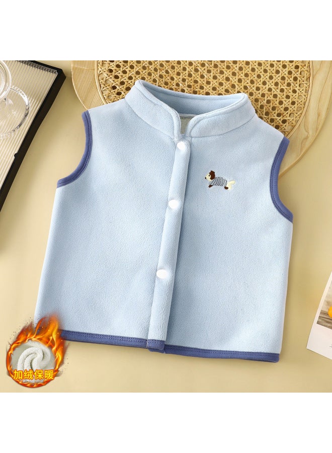 Children's Vest Winter New Style Boys' Outer Wear Warm Category A Inner Wear Fleece-lined Thickeneded Vest Girls' Kidsren's Clothing
