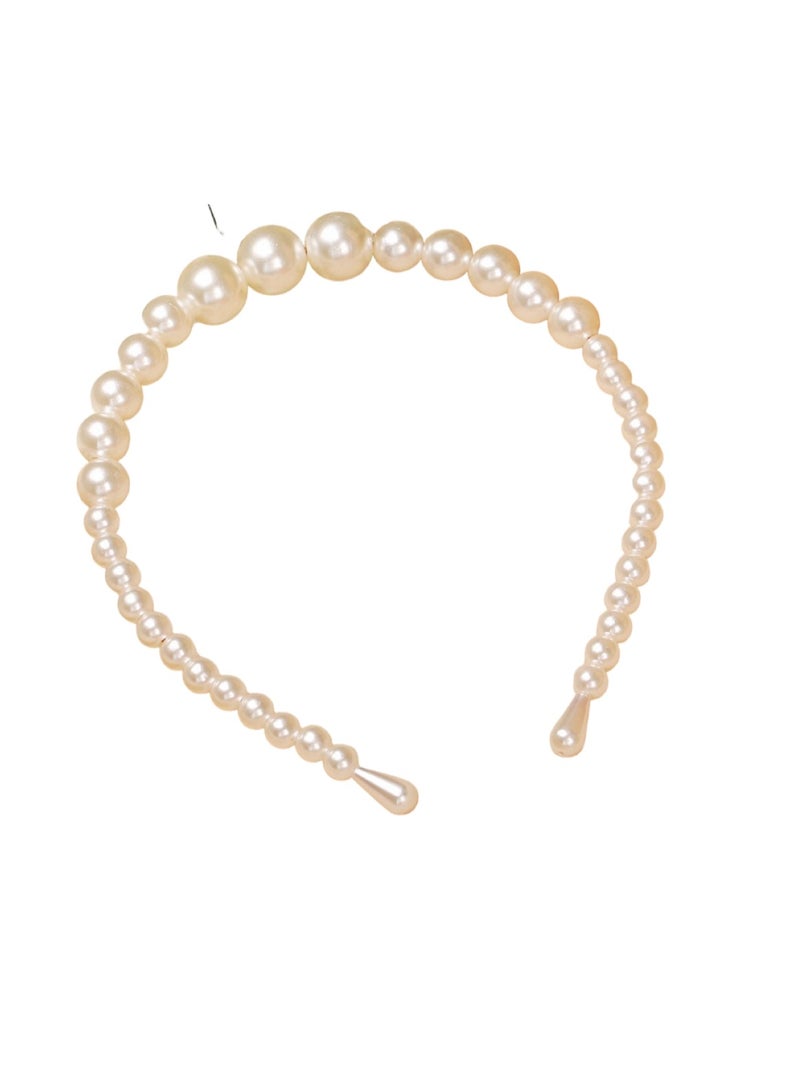 Huitich Elegant Headband Hair Accessory for Girls White - Image 1