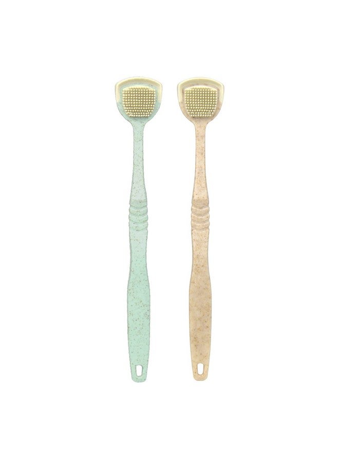 Lindo Eco-Friendly Tongue Cleaners, Tongue Scrapers, Oral Care Cleaners, Reduce Bad Breath, Soft Silicone Bristles, Natural, Vegan, 2 Pack - Image 4
