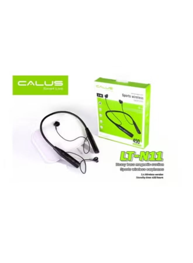 CALUS LT-N11 Wireless Neckband Earphones – Bluetooth Neckband with Deep Bass, Noise Isolation, Long Battery Life, Fast Charging & Multi-Function Controls for Music, Calls & Workouts – Lightweight Flexible Design - Image 3