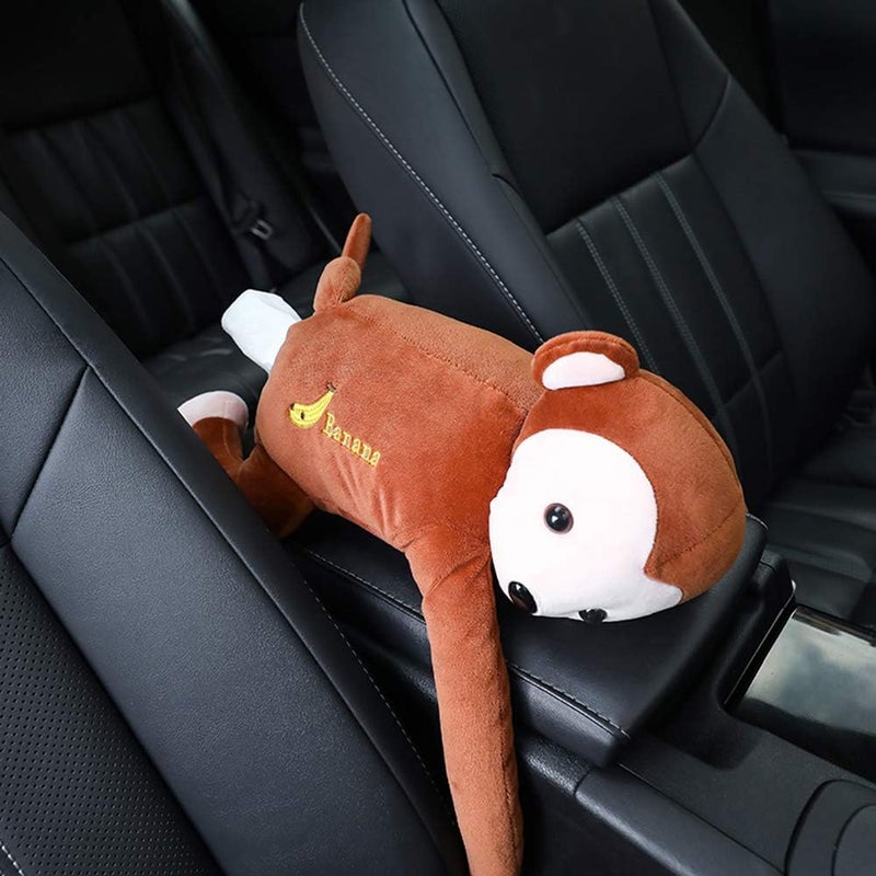DAMEING Creative Monkey Tissue Box Cartoon Tissue Cover Paper Holder Napkin Box Paper Storage for Car Home Bathroom - Image 5