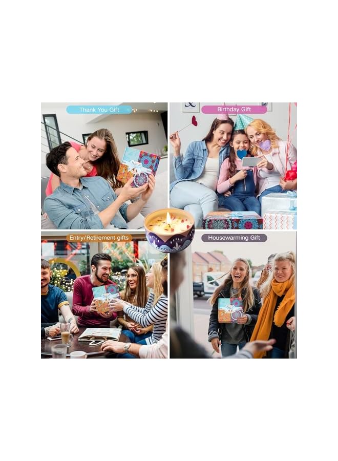 The Bros Scented Candles Gift Set,Aroma Candles Set of 4 Flavors for Women,Natural Soy Wax Aromatherapy, Portable Travel Candle Gift for Ramadan, Birthday, Mother's Day, Anniversary - Image 2