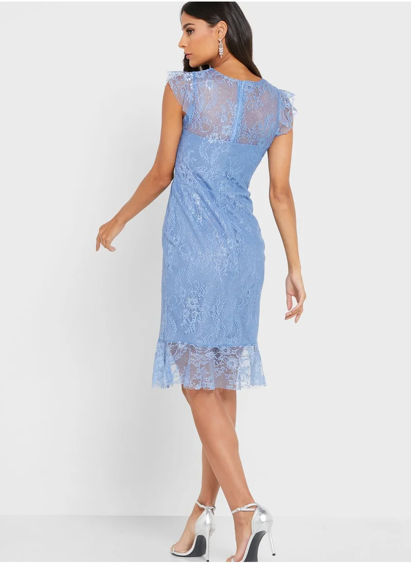 Ella Limited Edition Net Detail Sweetheart Dress