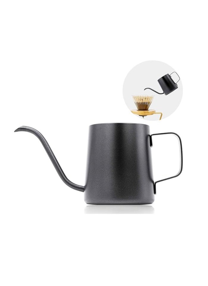 Beauenty Pour Over Kettle Gooseneck Long Narrow 350ml Spout Coffee Tea Pot Durable Black Teflon Coated Pitcher for pouring coffee  - Image 1