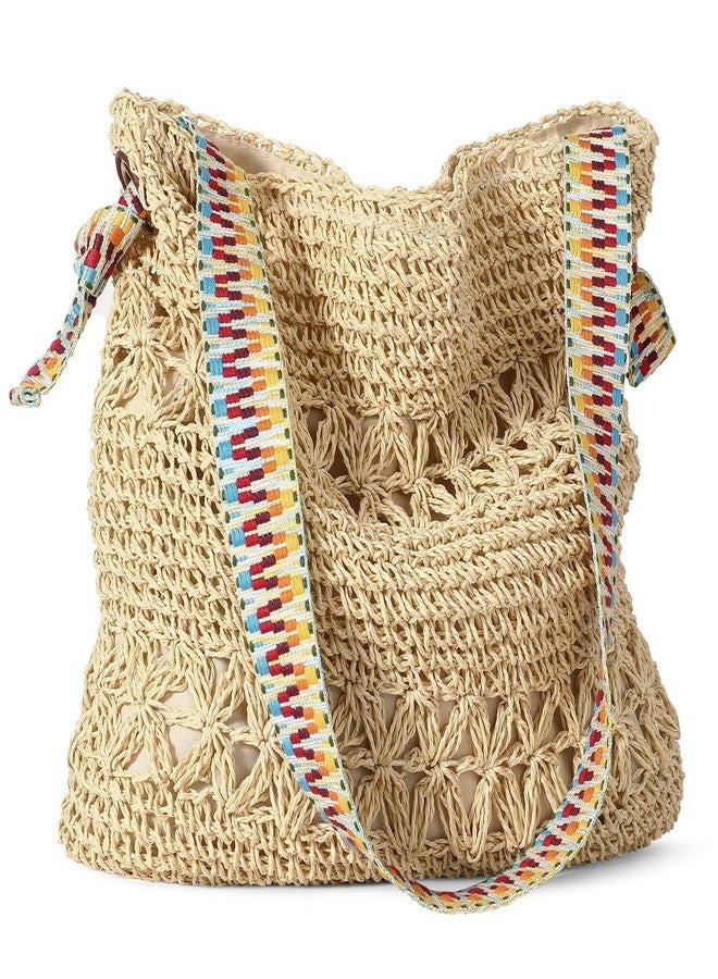 MTRoyaldia Beach Bags for Women - Women Beach Tote Bag, Summer Mesh Hollow Shoulder Tote for Holiday Market - Image 1