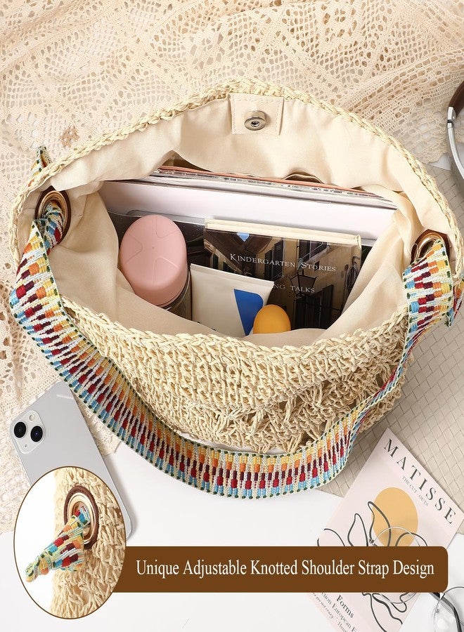 MTRoyaldia Beach Bags for Women - Women Beach Tote Bag, Summer Mesh Hollow Shoulder Tote for Holiday Market - Image 5