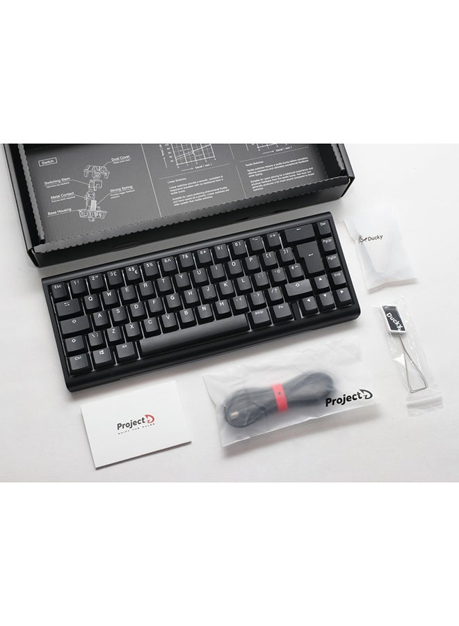 Ducky ProjectD Tinker 65 Mechanical Gaming Customisable Keyboard Cherry  Brown - Black - Image 2
