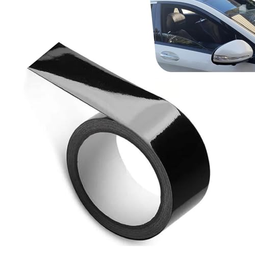 Foelony Glossy Black Car Trim Tape 197 x 328 ft ScratchResistant Auto Detailing Tape Waterproof Auto Body Decorative Strip for Bumper Side Skirt Trunk Edge Universal for Most Cars Black - Image 1