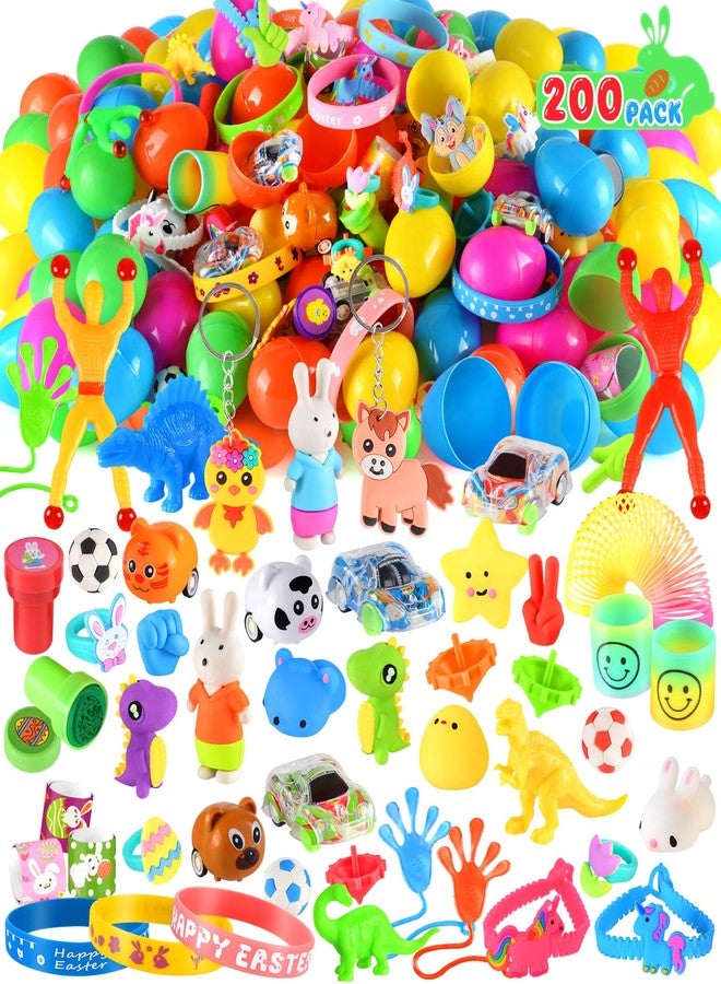 Gloween 200 Pack Prefilled Easter Eggs with Assorted Toys, Easter Surprise Eggs for Easter Basket Stuffers/Fillers, Easter Eggs Hunt, Classroom Prize Supplies, Party Favors Bulk for Kids - Image 1