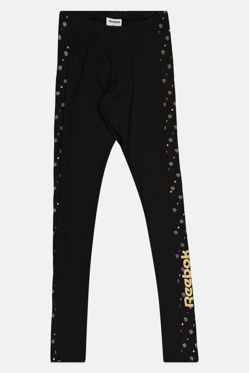 Reebok Women Sportswear Fit Brand Logo Outdoor Leggings, Black - Image 2