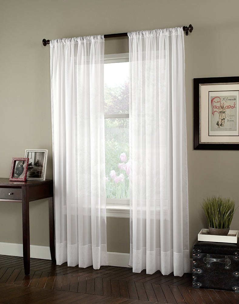 Curtainworks Soho Voile Curtain Panel, 144", Winter White - Image 3
