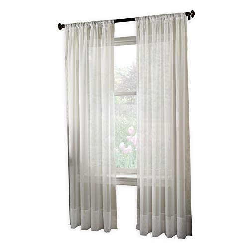 Curtainworks Soho Voile Curtain Panel, 144", Winter White - Image 4